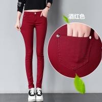 ราคา Candy Color Skinny Jeans Woman Korean Fashion Jeans Leggings for Women Slim Denim Pants Black White Pink Yellow Red Khaki Green CWFT001 (15591097988)
