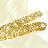 ราคา เข็มขัดชุดไทย เข็มขัดโบราณ เข็มขัดทองผู้ใหญ่ความยาวได้ถึง 38 40มี 3 สีเงินสีทองสีนาค (10365452511)