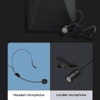 ราคา U5Lavalier Microphone UHF Wireless Lavalier Microphone with Transmitter Receiver and Lapel Mic for Live Performances (20694459970)