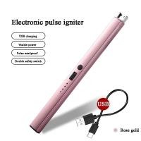 ราคา ไฟแช็คไฟฟ้า พร้อมสายชาร์จ ไฟแช็คชาร์จ USB ก้านยาว ไม่ใช้แก๊ส ใช้งานสะดวก USB ไฟแช็ค (21030264688)