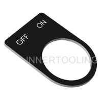 ราคา เนมเพลท ติดตู้คอนโทรล พื้นดำ อักษรสีขาว ป้ายติดตู้คอนโทรล Nameplate ขนาดรูเจาะ 22 mm (10279289848)