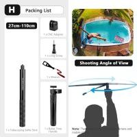 ราคา Vamson ไม้เซลฟี่ที่มองไม่เห็นสำหรับ Insta360 X3หมุนได้แบบหัวกระสุนแบบถือขาตั้งสำหรับ Insta 360 One X2 One RS GoPro อุปกรณ์เสริม (21170628986)