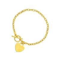 ราคา สร้อยข้อมือทองคำ 14K รูปหัวใจ พร้อมส่ง (433556980)