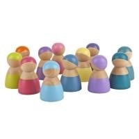 ราคา มอนเตสซอรี่ Montessori บล็อกไม้สายรุ้ง เรนโบว์บล็อค Rainbow block สีพาสเทล Pastal Set สำหรับเด็ก (9601049186)