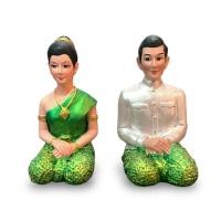 ราคา ตุ๊กตาตั้งศาล บริวารชายหญิง บริวาร ตั้งศาล บ่าวสาว ถวายศาลพระภูมิ ศาลตายาย เนื้อเรซิ่นเกรดพรีเมี่ยม งานสวยละเอียดคมชัด สินค้าลงสีด้วยมือประนีตทุกขั้นตอน (17436293024)