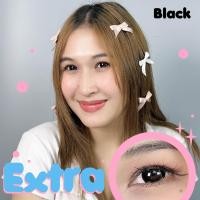 ราคา คอนแทคเลนส์ รุ่น Extra สีดำ แบรนด์ Pretty doll ค่าสายตาปกติ เลนส์นิ่มใส่สบายตา แถมตลับ (20918087896)
