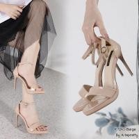 ราคา New ส้นสูง K7241 รองเท้าส้นสูง งานส้นเข็ม หนังแก้ว สูง 4 นิ้ว รองหน้าครึ่งนิ้ว (21010776288)