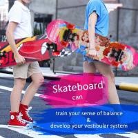 ราคา สเก็ตบอร์ดไม้เมเปิ้ล Skateboard 12ลายการ์ตูนสวยๆ สองด้าน สเก็ตบอร์ดเด็ก สเก็ตบอร์ดสี่ล้อสำหรับผู้เริ่มต้นเด็ก ชายและหญิง (20717805288)
