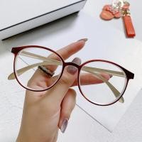 ราคา แว่นสายตาสั้นป้องกันแสงสีฟ้าสำหรับผู้หญิงแว่นตาสายตาสั้นกรอบกลมแว่นสายตาสั้นแว่นตาเกรด (12564981424)