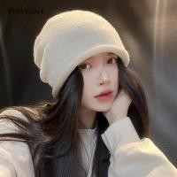 ราคา สีทึบหมวกแบบผูกเชือกหมวกซ้อนแบบญี่ปุ่นหมวกถักแบบลำลองหมวกไหมพรมถักฤดูหนาวหมวกเย็นขนาดใหญ่ให้ความอบอุ่น (21032557430)