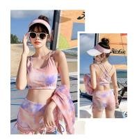 ราคา ชุดว่ายน้ำสามชิ้น ชุดไปเที่ยวทะเล รูปแบบการมัดย้อม พร้อมส่งจากไทย 0066 (18971124607)