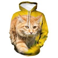 ราคา เสื้อฮู้ดพิมพ์ลายแมวน้อยชาย หญิงเสื้อคู่มีฮู้ดเสื้อผ้าลำลองทรงหลวมปี3D (10553507430)