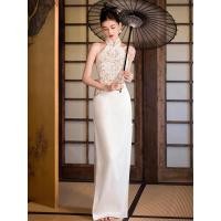 ราคา ชุดกี่เพ้างานหมั้นสีขาวสไตล์จีนแบบใหม่ชุดยกน้ำชาชุดเดรสราตรีสำหรับเจ้าสาวชุดออกงานเช้าหรูหราเบาๆระดับไฮเอนด์ชุดเดรสงานเลี้ยง (20599137599)