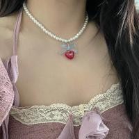 ราคา สร้อยคอมุก จี้โบว์หัวใจ (21262289077)