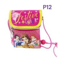 ราคา กระเป๋าสะพายห้อยคอฝาปิด กระเป๋าใส่เศษสตางค์ ลายเจ้าหญิงลายลิขสิทธิ์ New collection สินค้าขายดี (20104009903)