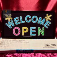 ราคา ป้ายไฟ WELCOME OPEN ป้ายไฟตัวอักษร ป้ายไฟวิ่ง ป้ายไฟled ป้ายไฟร้าน วัสดุคุณภาพสูง เสียบปรับใช้ได้ทันที่ ประหยัดไฟ (20970340000)