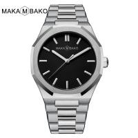 ราคา MAKAMBAKO สายเหล็กสแตนเลสผู้ชายสีดำกันน้ำควอตซ์ M 5015นาฬิกาแฟชั่นเรียบง่าย (18020044774)