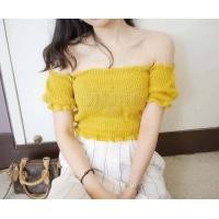 ราคา เสื้อไหมพรมเปิดไหล่ เสื้อเปิดไหล่ เสื้อไหมพรม เซ็กซี่เบาๆ สม้อคบน ล่าง ระบายชายและแขน แมชชี่สุดๆ มีระบายช่วงบน ใส่แล้วไหล่ดูสวยมากก (5312388946)