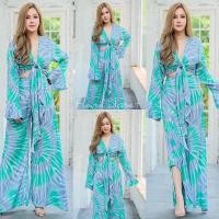 ราคา เซ็ตเสื้อกางเกง ชุดเซ็ตสาวอวบ เซทเสื้อแขนยาวแต่งระบาย ผูกหน้า พร้อมกางเกงขายาว ทรงชายบาน เอวสูง มีผ่าข้าง (14067165625)