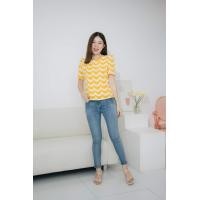 ราคา Mommade เสื้อให้นม ชุดให้นม Yellow Wave Square Top (17433190922)