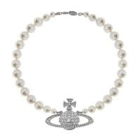 ราคา นำเข้า2023 Vivienne Westwood NANASPACE สไตล์เดียวกับสมเด็จพระราชินีแม่ของตะวันตกทองและเงินเต็มเพชรชั้นเดียวดาวเสาร์ไข่มุกขนาดใหญ่หัวเข็มขัดดาวเสาร์โปรโมชั่นใหม่ (20651041112)