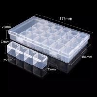 ราคา ดีมั้ย แยกงานหยิบง่าย กล่องอุปกรณ์ กล่องใสเล็บปลอม กล่องใส่เพชร กล่องใส่อะไหล่ (19409764197)