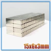 ราคา 5ชิ้น แม่เหล็กแรงสูง 15x6x3มิล Magnet Neodymium 15 6 3มิล แม่เหล็ก สี่เหลี่ยม ขนาด15x6x3mm แม่เหล็กแรงดูดสูง 15 6 3mm ติดแน่น ติดทน พร้อมส่ง (2100032686)