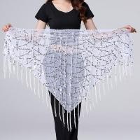 ราคา KYRANE อินเดียเต้นรำท้องเต้นรำสามเหลี่ยมผ้าพันคอท้องชุดเต้นรำเลื่อมพู่สะโพกผ้าพันคอท้องเต้นรำเข็มขัด (10942174710)