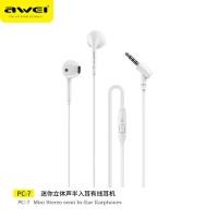 ราคา ซื้อ 1 ฟรี 1 Awei PC 7 PC 7T หูฟังแบบมีสาย หูฟังเบสสเตอริโอ 6D หูฟังออริจินอลชนิดใส่ในหู ชุดหูฟังเสียบไฮไฟ 3 5 มม ปลั๊ก Type C ด้วยไมโครโฟน HD (20727508371)