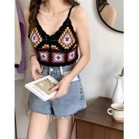 ราคา New เสื้อสายเดี่ยวไหมพรม เสื้อครอปถัก สายเดี่ยวสไตล์เกาหลี (20213928661)