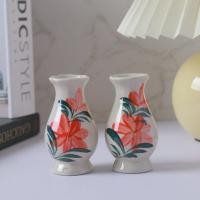 ราคา แพ็คคู่ 2 ชิ้น แจกันเซรามิคงานไทย แจกันสูงสามนิ้ว แจกันเล็ก แจกันทรงอ้วน แจกันหิ้งพระ แจกันเซรามิค แจกันดอกไม้ (17352844711)