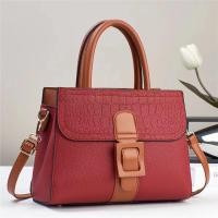 ราคา H0128 กระเป๋าถือ พร้อมส่ง สะพายข้าง แฟชั่นผู้หญิง ลายหนังจระเข้ ผิวลิ้นจี่ หนัง PU พียู หน้าเข็มขัด ไปทำงาน ออกงาน 10 11 นิ้ว 7 ช่อง หูหิ้ว (21127584371)
