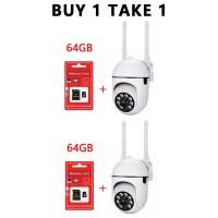 ราคา กล้องวงจรปิด 360 wifi ซื้อ 1 แถม 1 กล้องวงจรปิดไร้สาย Samsung 2023 กล้อง V380 Pro Full HD 5MP Outdoor Indoor IP Security CCTV Camera (19913741527)