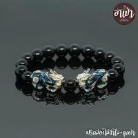 ราคา อาเป่า หินนิลดำ Onyx ขนาด 10 มิล ประดับปี่เซียะ 5 ธาตุ 1 คู่ ปี่เซียะเปลี่ยนสี ปี่เซียะ 5 สี คัดหิน หินนิลกาฬ กำไลหินสี กำไลหินนำโชค (18013586802)