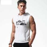 ราคา เสื้อยืดมีฮู้ดสำหรับผู้ชายเสื้อยืดเสือกั๊กมีหมวกแขนกุดสวมหัวลำลองเสื้อกล้ามเข้ารูปเสื้อกล้ามสำหรับนักกีฬาฤดูร้อน (20618481213)