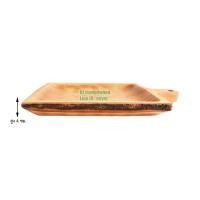 ราคา ถาดไม้มะม่วง ขุดก้านใน มีด้ามจับ ขนาด กว้าง26cm ยาว40cm (17608089415)