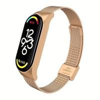 ราคา สายรัดสำหรับ Xiaomi band 7 6 5 4 3สายรัดข้อมือสแตนเลสสีโรสโกลด์เงินสีดำ (21170589434)