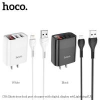 ราคา Hoco ชุดชาร์จพร้อมสาย รุ่น C86 Adapter หัวชาร์จ 2USB LED กระแสไฟ 2 4A สำหรับอุปกรณ์มือถือทุกรุ่น (9553943373)