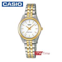 ราคา Casio Standard นาฬิกาข้อมือผู้หญิง สายสแตนเลสสองกษัตริย์ รุ่น LTP 1129G 7ARDF หน้าปัดขาว (2123696107)