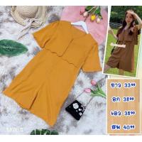ราคา จั้มสูท M764 ผ้าไหมอิตาลี เนื้อดี คอปก ซิปหน้า กระเป๋าข้าง ยาว 33อก 38เอว 38สพ 40 (19768842865)