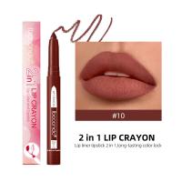 ราคา Ibcccndc 12สีลิปมัน Longlasting ลิปสติกสีสูงและดินสอเขียนขอบปากเคลือบแบบมืออาชีพปากกาลิปสติกกันน้ำ Charming ผู้หญิงลิปสติกแต่งหน้าคอนทัวร์ดินสอเขียนขอบปากที่มีเหลาดินสอ 1ชิ้น (19808373257)