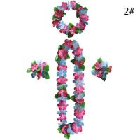ราคา Jctty Jctty 4ชิ้น เซ็ตฮาวายดอกไม้ Leis พวงมาลัยสร้อยคอ DIY ตกแต่งชุดแฟนซีพรรค (15364456686)