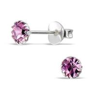 ราคา Silver thai 925 Silver Many Claw Crystal Earring Stud Lt Amethyst ต่างหูคริสตัลฟันปลาแบบก้านเสียบคริสตัลสี อเมทิสต์ เงินแท้925 (10112377753)