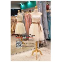 ราคา ชุดราตรีออกงาน ชุดราตรีสวยหรู ชุดราตรีสั้น JE008 GLD ทอง ครีม น้ำตาล (9037515973)