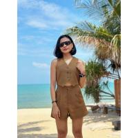 ราคา ชุดเซท Vest basic crop เสื้อกั๊ก กางเกงขาสั้น สลับสีได้ แจ้งในแชทค่ะ (19797127103)