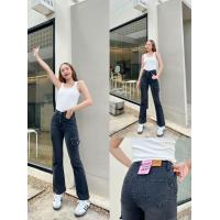 ราคา กางเกงยีนส์ขาม้าเล็กคาร์โก้ ผ้ายืด เอวสูง งานป้ายATOM สำหรับผู้หญิง (20936043402)