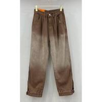 ราคา BTS กางเกงยีนส์ทรงกระบอก สีฟอกทูโทน ปลายขาติดกระดุมH (21055298114)