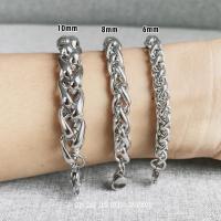 ราคา สร้อยข้อมือสแตนเลส 6 10 mm ลายเกลียว เลสข้อมือ สร้อยข้อมือโซ่ สร้อยข้อมือแสตนเลสแท้ราคาถูก (4611082239)