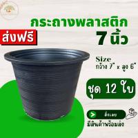 ราคา ส่งฟรี กระถางสีดำ ขนาด 7 นิ้ว10 นิ้ว 15 นิ้ว ชุดละ 12 ใบ กระถางพลาสติก ส่งฟรี (15943427774)