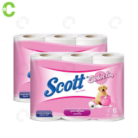 ราคา HOMEC กระดาษทิชชู่ กระดาษชำระ สก๊อตต์ ทิชชู่แบบม้วน หนา 3ชั้น ขนาด 12 48 ม้วน ความยาวมาตรฐาน (12943047572)